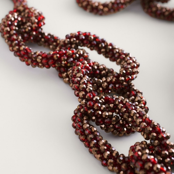 CHICO'S LONG RED LUMI SIBGLE STRAND NECKLACE - Picture 3 of 5